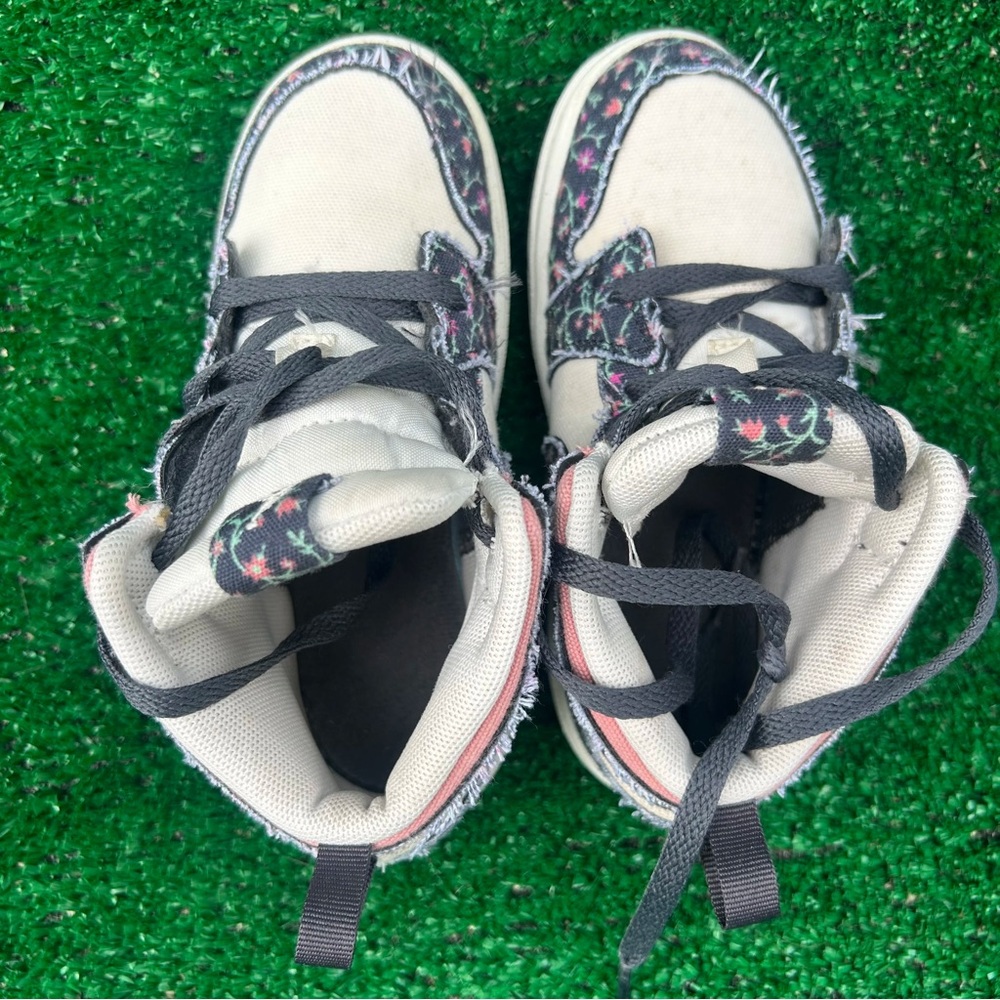 Jordan 1 Mid SE Anthracite Sail Red Stardust TD FJ3447 001 Toddler 10C Nike Air - Picture 7 of 9